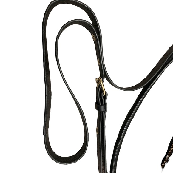 Rebecca Minkoff Black Leather Cupid Satchel Bag Purse Crossbody Gold Hardware!! - Picture 7 of 16